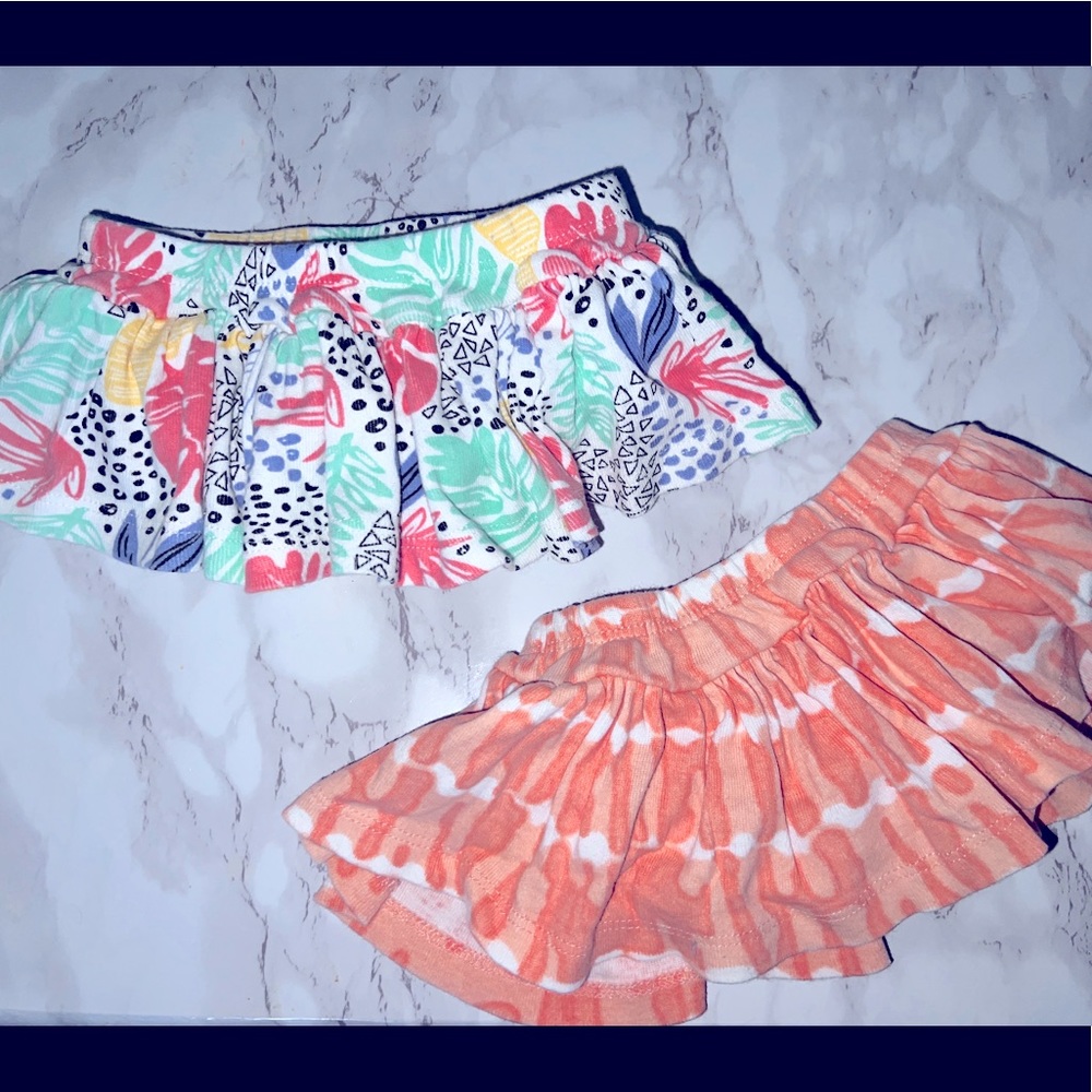 BUNDLE DEAL (2 skirt/skort) + (2 Denim overall / long sleeve jean onsie)